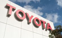 Toyota logo on building