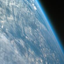 Earth's atmosphere as viewed from space.