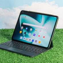 OnePlus tablet on turf