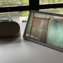 Google Pixel Tablet and speaker dock on table