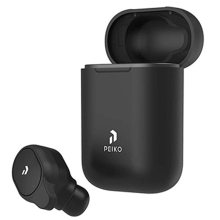 Peiko earbuds and case in black