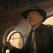 Harrison Ford brandishes a whip in "Indiana Jones and the Dial of Destiny."
