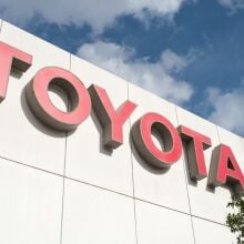 Toyota logo on building