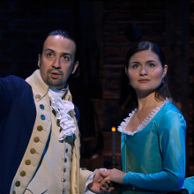 Lin-Manuel Miranda and Phillipa Soo in "Hamilton."