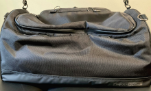 black duffel bag