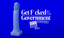 mitch mcconnell dildo with text "get f*cked by the government on your own terms. 100% of sales go to abortion rights funds"