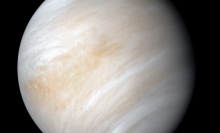 The planet Venus is shrouded in extremely thick clouds.
