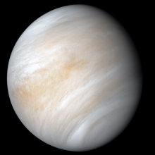 The planet Venus is shrouded in extremely thick clouds.