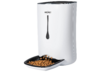 Wopet Automatic Pet Feeder in white with dog food in bowl